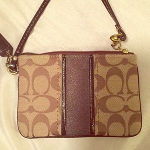 Authentic coach wristlet.